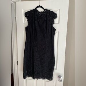 Black lace overlay beautiful dress.  Size xl prob a 10/12